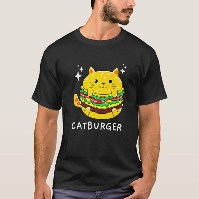 Camiseta Burger Cat Foodie (Frente)