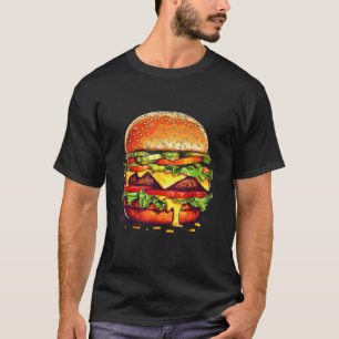 Camiseta Burger Cheeseburger Hamburger Comida Rápida Burger