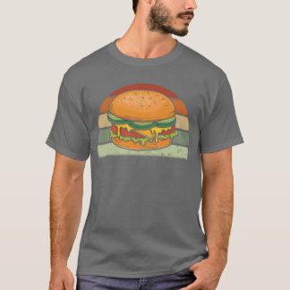 Camiseta Burger Cheeseburger Hamburger Fast Food Retro vint