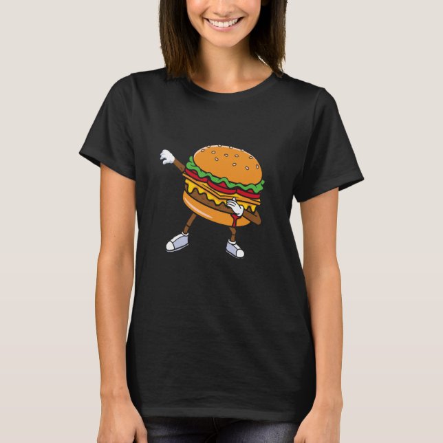 Camiseta Burger Cheeseburger - Restaurante de Comida Rápida (Frente)