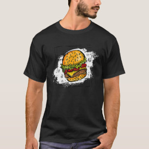 Camiseta Burger cheeseburgers hamburger fast comida snacks