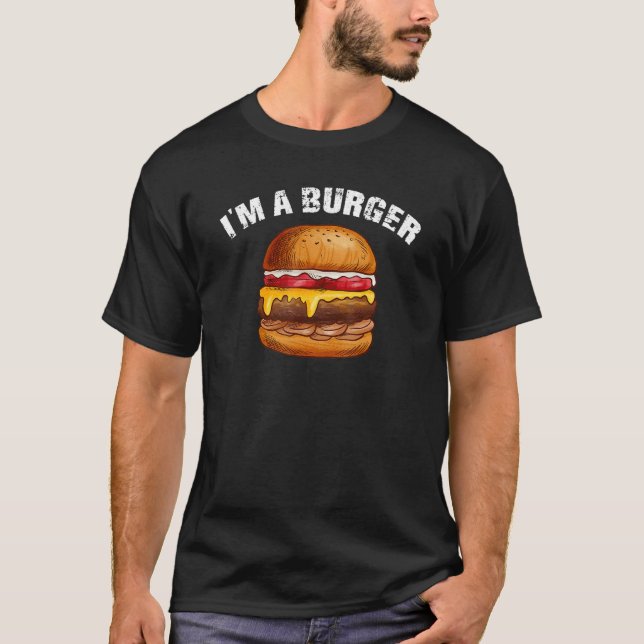 Camiseta Burger cheeseburgers hamburger fast food snacks ba (Frente)