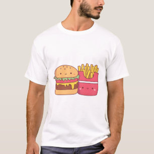 Camiseta Burger Cortado e Par Perfeito das Fritas