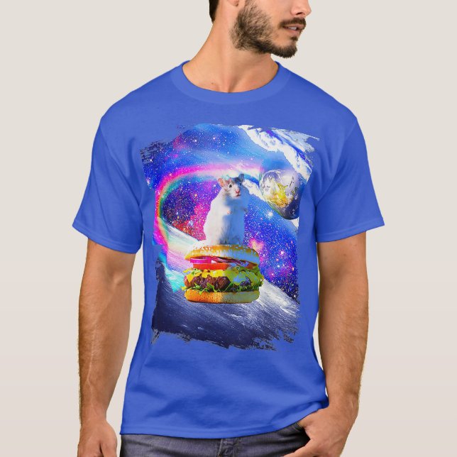 Camiseta Burger de Hamster do Arco-Íris (Frente)