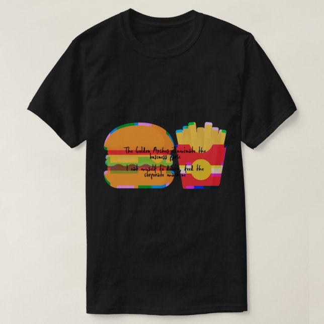 Camiseta Burger de Mísseis Hipersônicos - Sam Fender (Frente do Design)