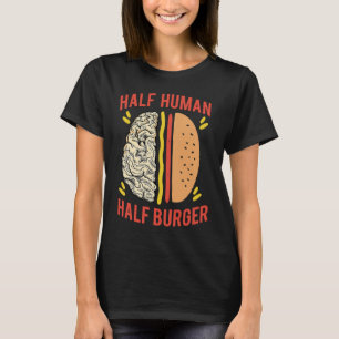 Camiseta Burger De Queijo Grelhado Meia Comida A Meio Human