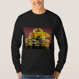 Camiseta Burger Design- Delicious Fast Food Illustration
