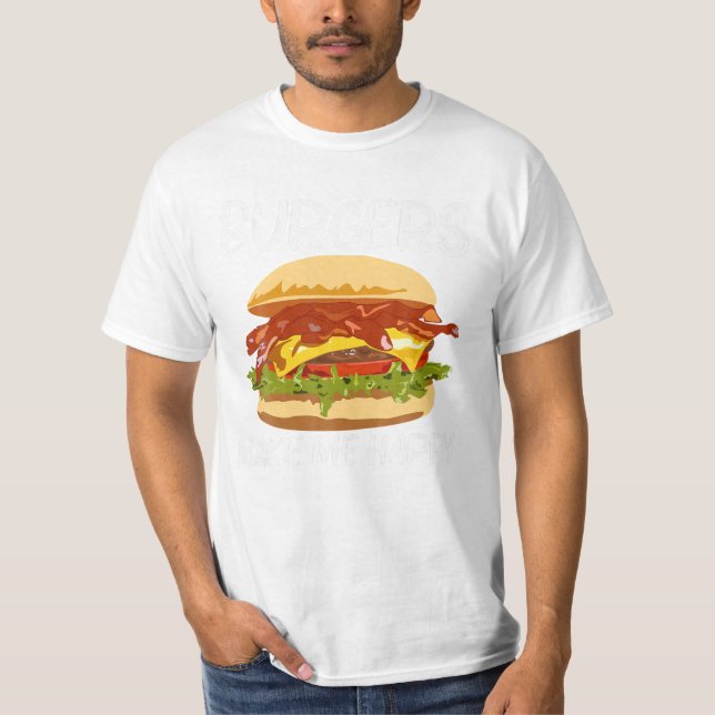 Camiseta Burger Design Para Homens (Frente)