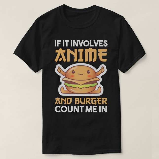 Camiseta Burger e Anime Premium (Frente do Design)