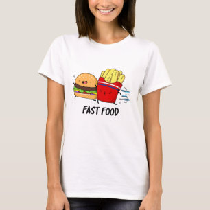 Camiseta Burger Engraçado De Comida Rápido E Fries Pun