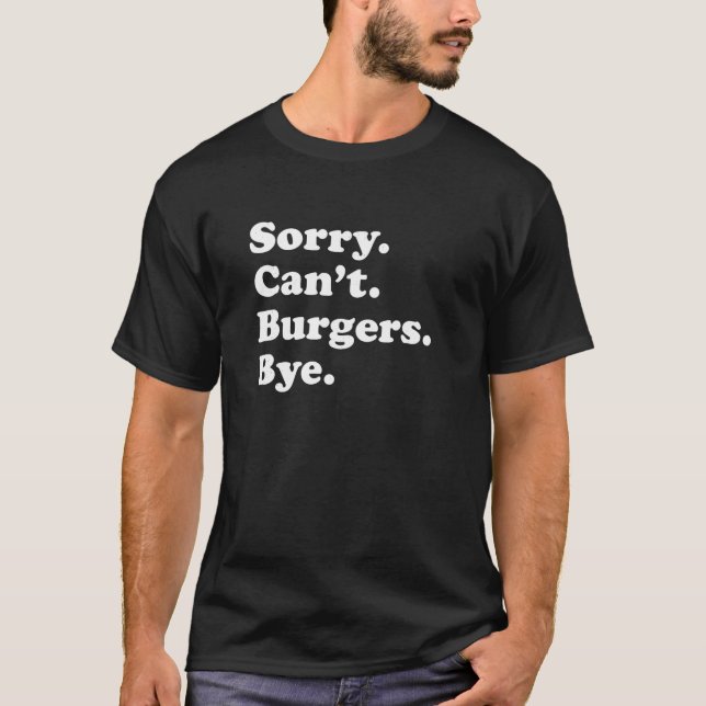 Camiseta Burger Engraçado Presente para Homens Meninas ou M (Frente)