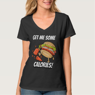Camiseta Burger exige carne de galinha com calorias