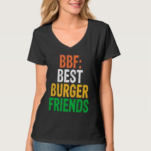 Camiseta Burger Hamburger BBF Best Burger Friends (Frente)