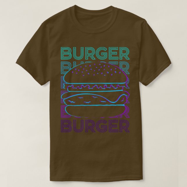 Camiseta Burger Hamburger Cheeseburger Retro Gift (Frente do Design)