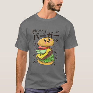 Camiseta Burger Japonês Bonito Kawaii Comida Lover Gift