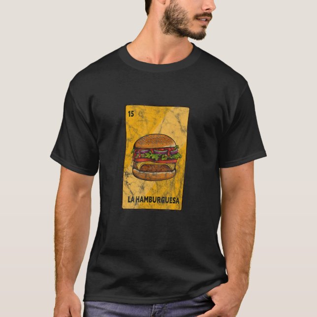 Camiseta Burger La Hamburguesa — Hamburger Card Mexicano (Frente)