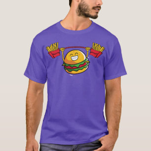 Camiseta Burger Lifting Fries   Funny Burger 
