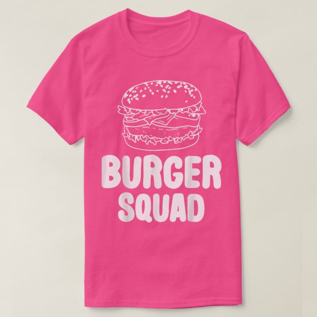 Camiseta Burger Squad Hamburger Cheeseburger Lover Foo Boni (Frente do Design)
