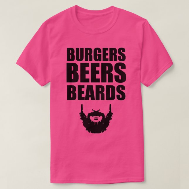 Camiseta Burgers Beards (Frente do Design)
