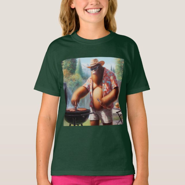 Camiseta Burgers de Griling de Pé Grande (Frente)