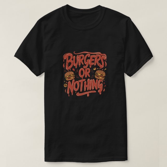 Camiseta Burgers ou nada (Frente do Design)