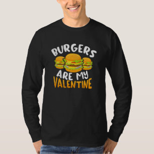 Camiseta Burgers São Meu Namorados Engraçado Foodie Anti Va