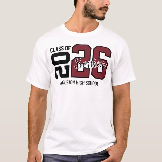 Camiseta Burgundy Congrats Graduation  (Frente)