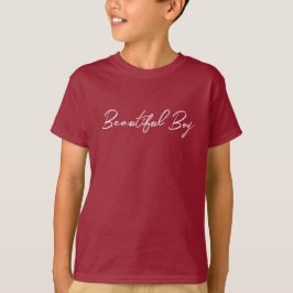 Camiseta Burgundy Linda Estilo de Menino Presente Crianças 