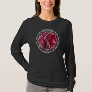 Camiseta Burgundy Red Hues Abstrato Smoke