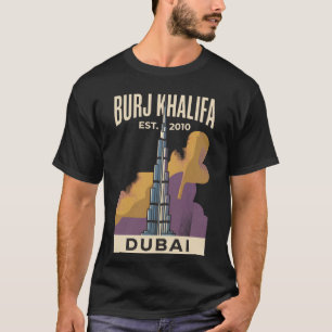Camiseta Burj Khalifa Dubai Emirados Árabes Unidos Cartaz d
