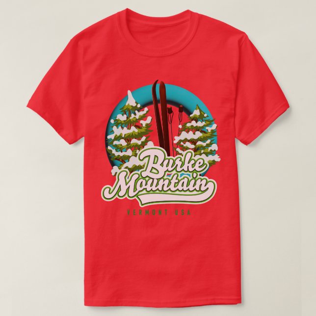 Camiseta Burke Mountain vermont us ski (Frente do Design)