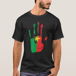 Camiseta Burkina Faso Bandeira Homens Mulheres Crianças