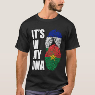 Camiseta Burkina Faso E Basotho Mix DNA Heritage Flag
