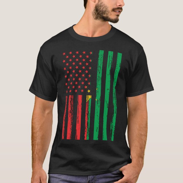 Camiseta Burkina Faso Flag América EUA Está no meu DNA para (Frente)