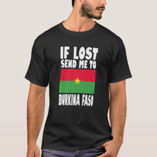 Camiseta Burkina Faso Flag Design Se perdido me envie para 