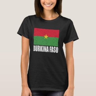 Camiseta Burkina Faso Flag Grunge Vintage Souvenir Burkina
