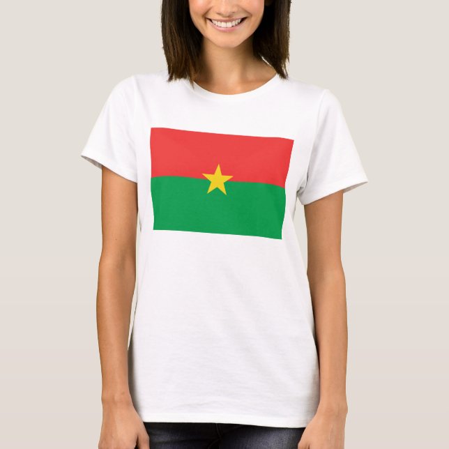 Camiseta Burkina Faso Flag x Map T-Shirt (Frente)