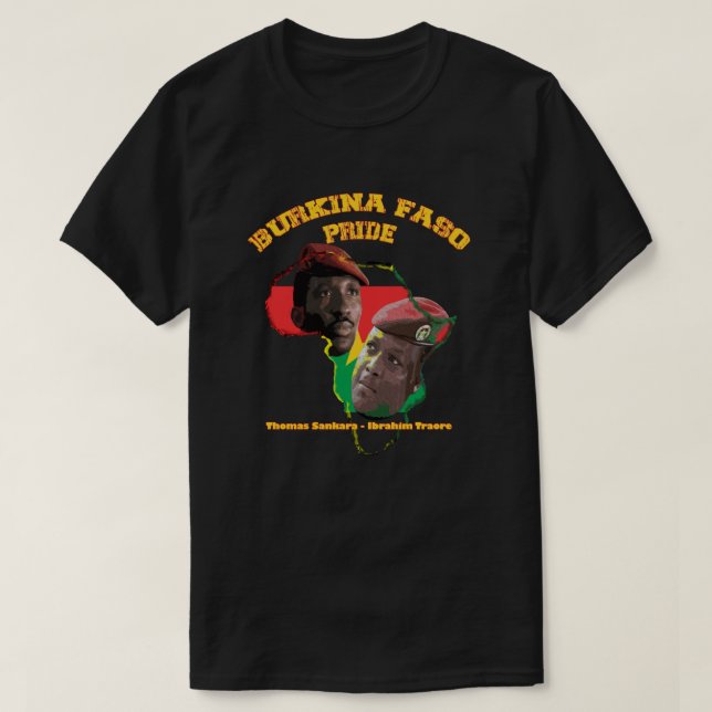 Camiseta Burkina Faso Orde Thomas Sankara Ibrahim Traore (Frente do Design)