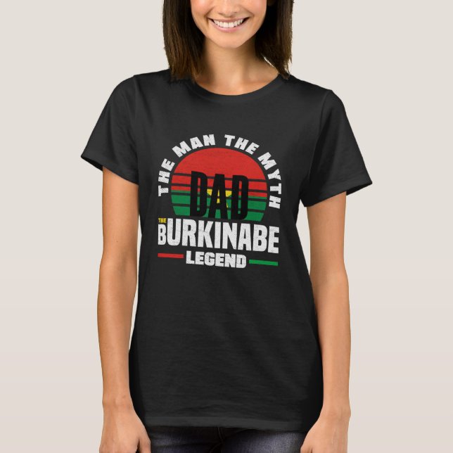 Camiseta Burkinabe Burkina Faso Burkinabe Flag Fathers Day (Frente)