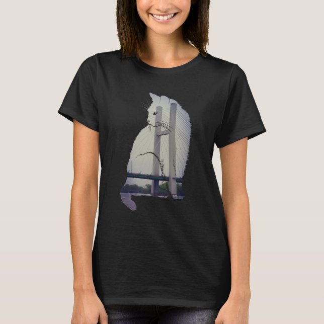 Camiseta Burlington Iowa Cat (Frente)