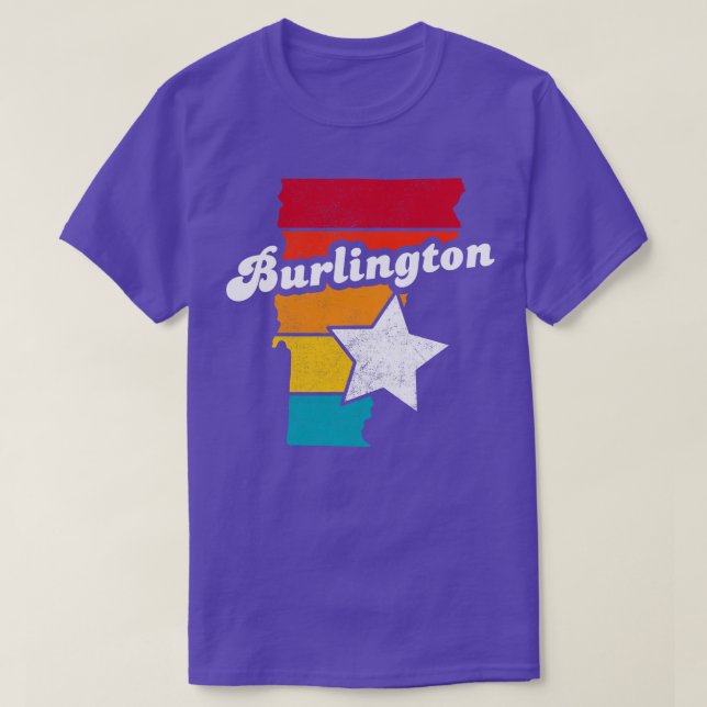 Camiseta Burlington Vermont Vintage Afetou Souvenir 2 (Frente do Design)