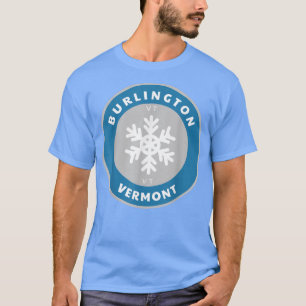 Camiseta Burlington Vermont VT Winter Snowflake Crachá