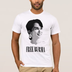Camiseta Burma livre - Aung cantou Suu Kyi