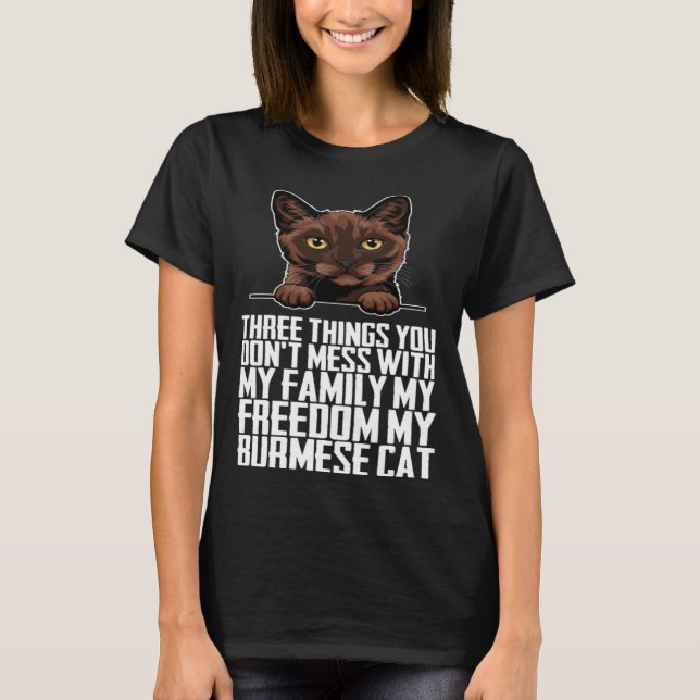 Camiseta Burmese  Burmese cat  Burmese mother (Frente)