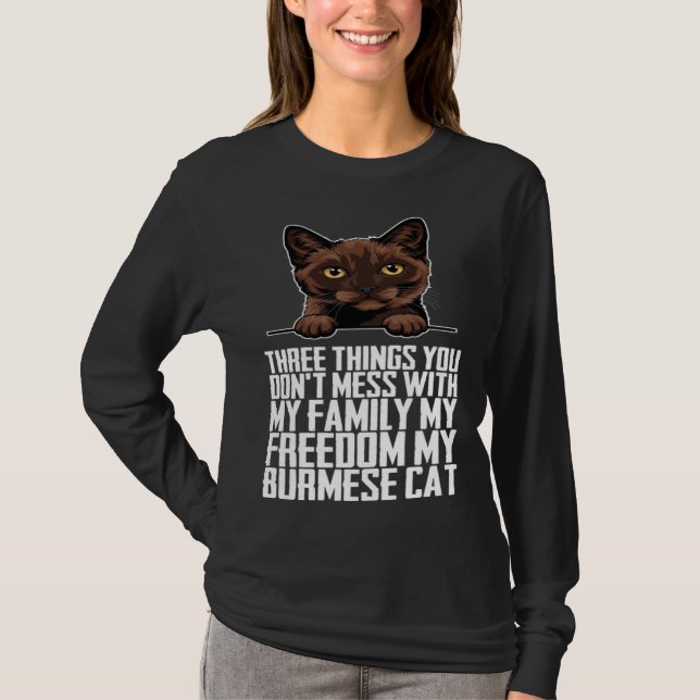 Camiseta Burmese  Burmese cat  Burmese mother (Frente)