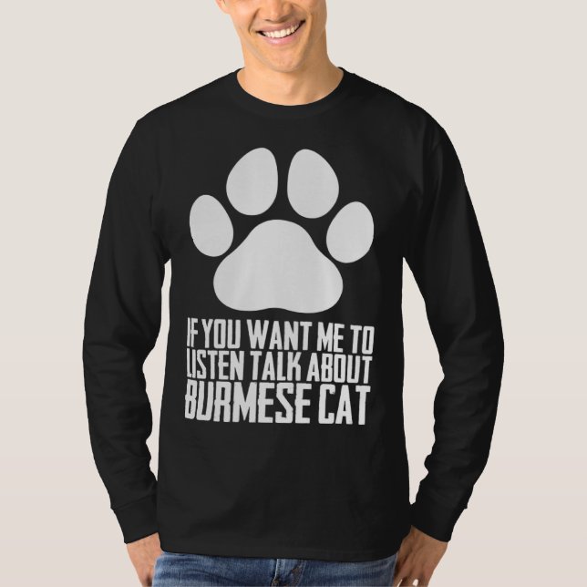 Camiseta Burmese cat Burmese dad Burmese (Frente)