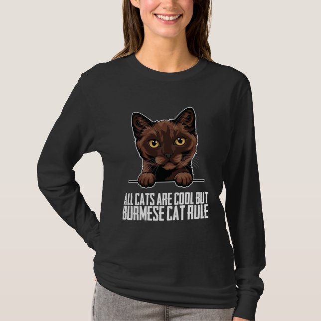 Camiseta Burmese cat  Burmese dad  Burmese (Frente)