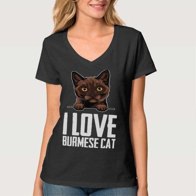Camiseta Burmese cats  Burmese mom  Burmese kitten  3 (Frente)