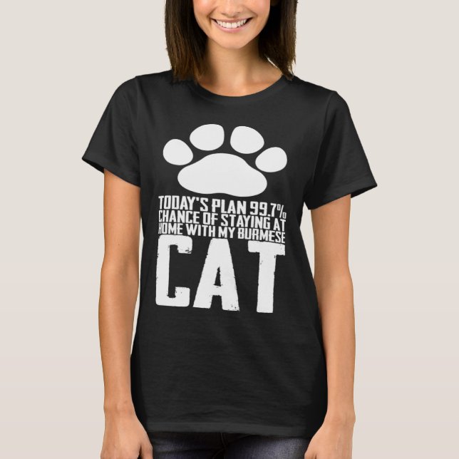 Camiseta Burmese kitten  Burmese mom  Burmese dad (Frente)