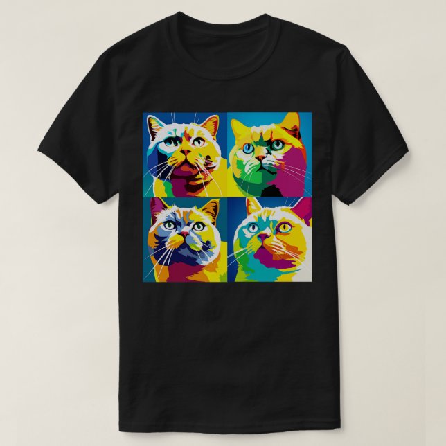 Camiseta Burmilla Art Cat Lover Gift (Frente do Design)